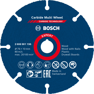 BOSCH SKÆRESKIVE MULTIWHEEL 76X10MM EXPERT MULTIMATERIAL