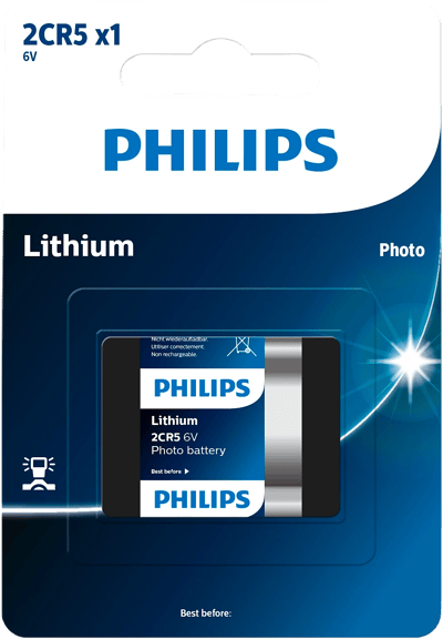 PHILIPS FOTOBATTERI 2CR5 (LI/MNO2)