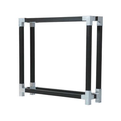 PLUS CUBIC BRÆNDEVÆG 179052-15 SORT GRUNDET STOLPER 206X188X50CM SAML SELV