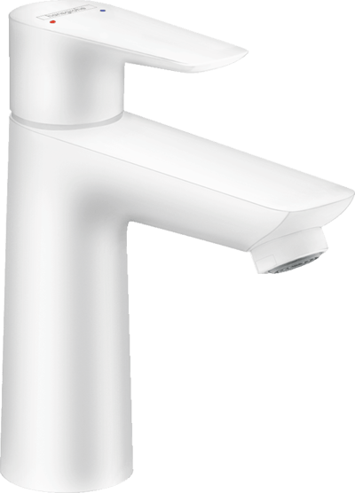 HANSGROHE TALIS E HÅNDVASKARMATUR 110 1-GREB MED LØFT OP VENTIL MAT HVID