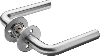 D LINE DØRGREB 16MM L-FORM RUSTFRI CC30 33-59MM MASSIV MED KUGLELEJER