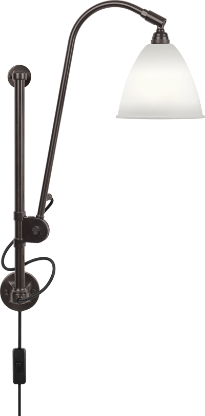 BESTLITE VÆGLAMPE BL5 SORT MESSING/BONE CHINA
