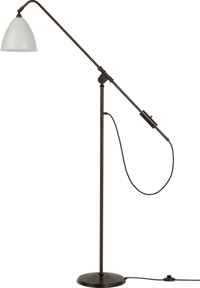 BESTLITE GULVLAMPE BL4M SORT MESSING/HVID