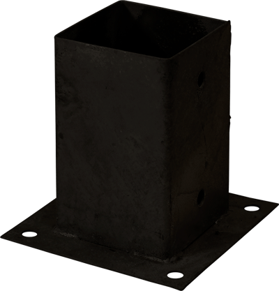 PLUS CUBIC STOLPEFOD SORT FUNDAMENT TIL 9X9CM STOLPER VARMGALV./PULVERLAK.