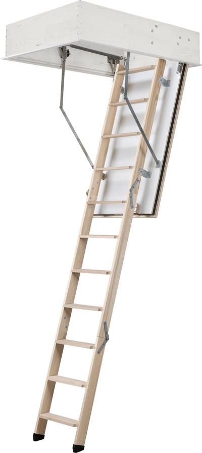LOFTTRAPPE REI45 BRANDGODKENDT 3D HVID KARM LÅS 118X38X68CM - FSC® MIX CREDIT