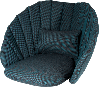 CANE-LINE PEACOCK HYNDESÆT TIL LOUNGESTOL MØRK BLÅ CANE-LINE FOCUS