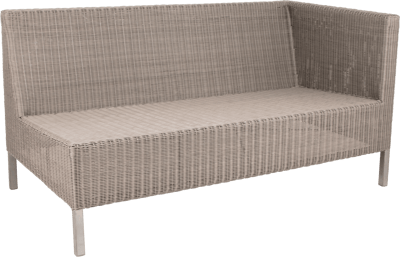 CANE-LINE 2-PERS. SOFA CONNECT DINING LOUNGE VENSTRE MODUL TAUPE CANE-LINE WEAVE