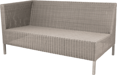 CANE-LINE 2-PERS. SOFA CONNECT DINING LOUNGE HØJRE MODUL TAUPE CANE-LINE WEAVE
