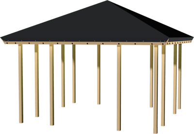 PLUS PAVILLON M/TAGDUG TRYKIMP. USAMLET  HUSK EFTERBEHANDLING (PAVILLON 1)