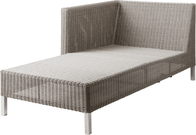 CANE-LINE CONNECT MODULSOFA CHAISELOUNGE HØJRE TAUPE FLET 153X64X77CM
