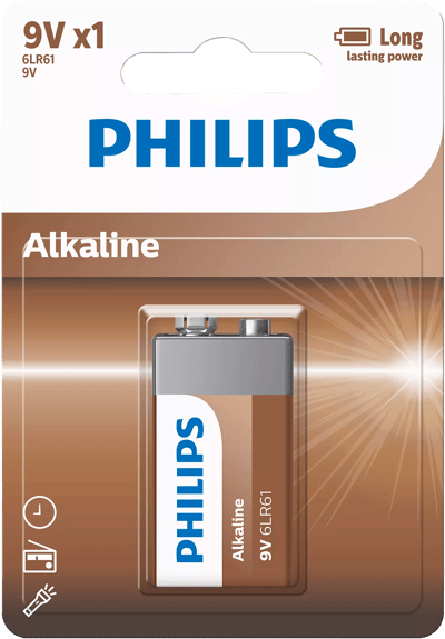 PHILIPS 9V ALKALINE BATTERI 6LR61