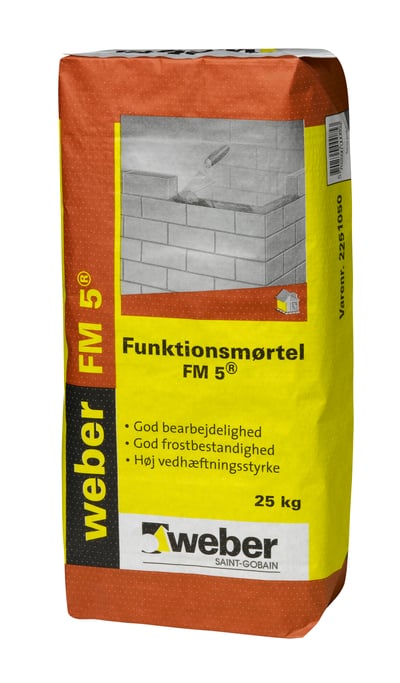 WEBER FM5® FUNKTIONSMØRTEL UFARVET - 25KG