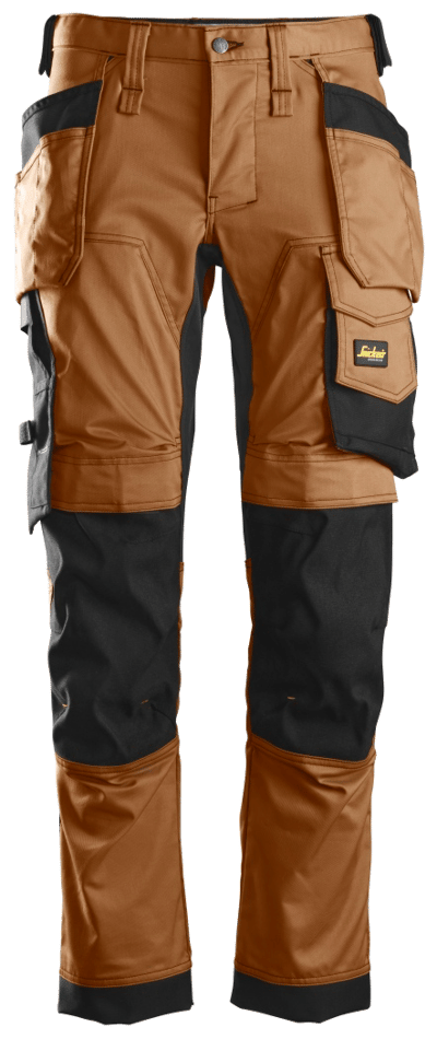 SNICKERS AW BUKS STRETCH 48 6241 BRUN/SORT MED HÆNGELOMMER