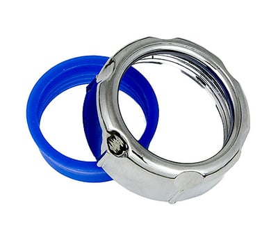 OMLØBER 1 1/4"X32MM KROM MED KONISK PAKNING TIL AFLØBSRØR