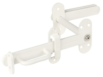 PN STALDDØRGREB DESIGN HVID 50-75MM PULVERLAKERET