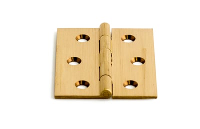 HABO KANTHÆNGSEL 30X25MM MAT MESSING 2STK PR POSE