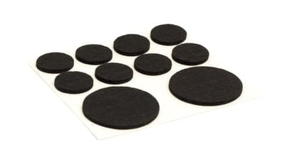 HABO FILTKNOPPER 20X38MM SORTE SELVKLÆBENDE