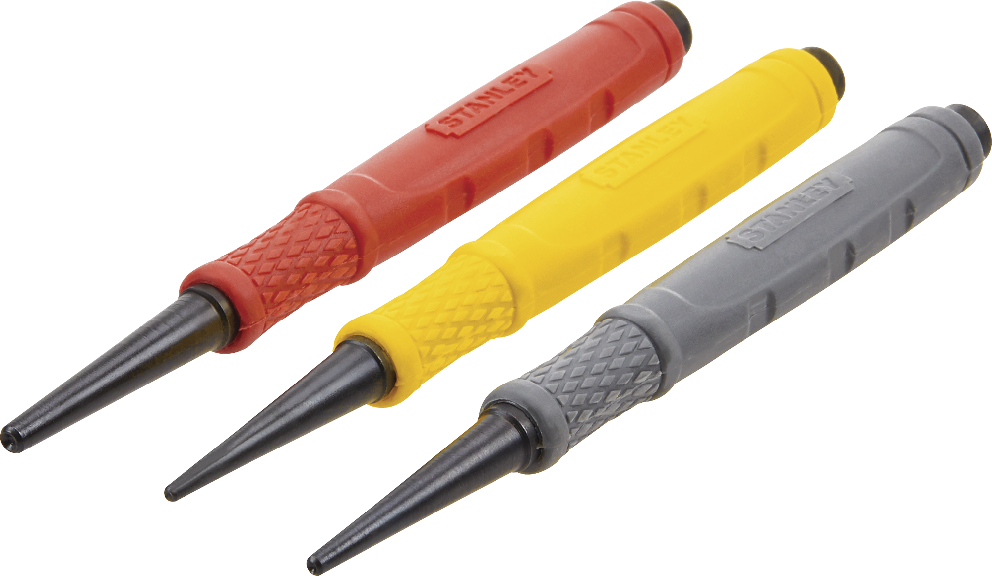 Stanley Dynagrip Lot De 3 Pinceaux Synthétiques - 25, 37 Et 50 Mm - Pour Peinture à L'Eau